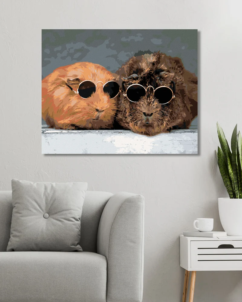 Diamond painting - MEERSCHWEINCHEN BEIM SONNEN