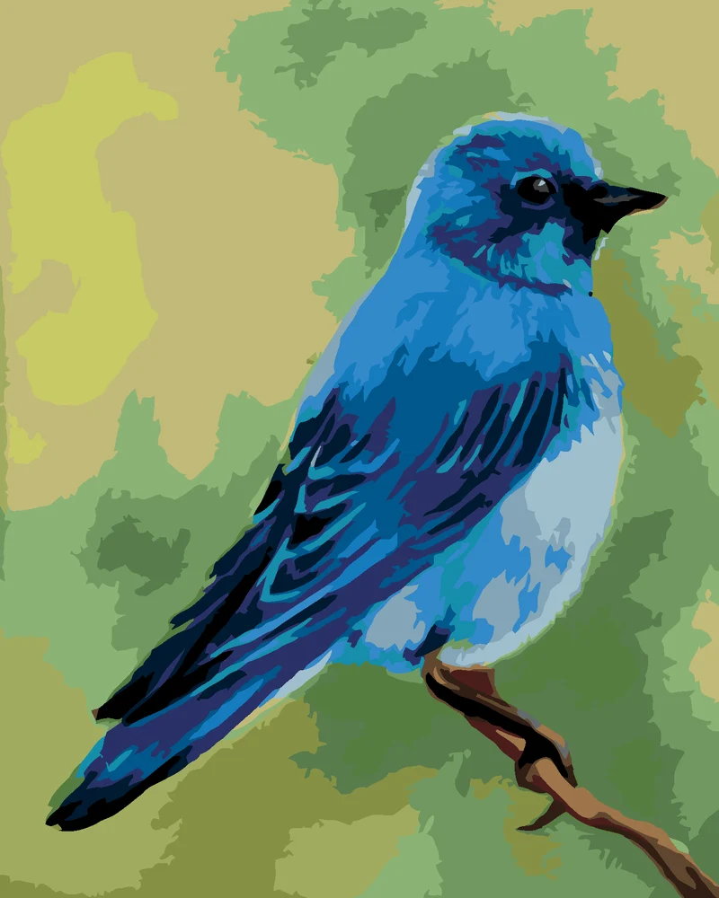 Diamond painting - BLAUER VÖGELCHEN 2 (MYROSLAVA VOLOSCHUK)