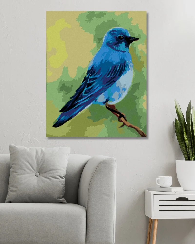 Diamond painting - BLAUER VÖGELCHEN 2 (MYROSLAVA VOLOSCHUK)