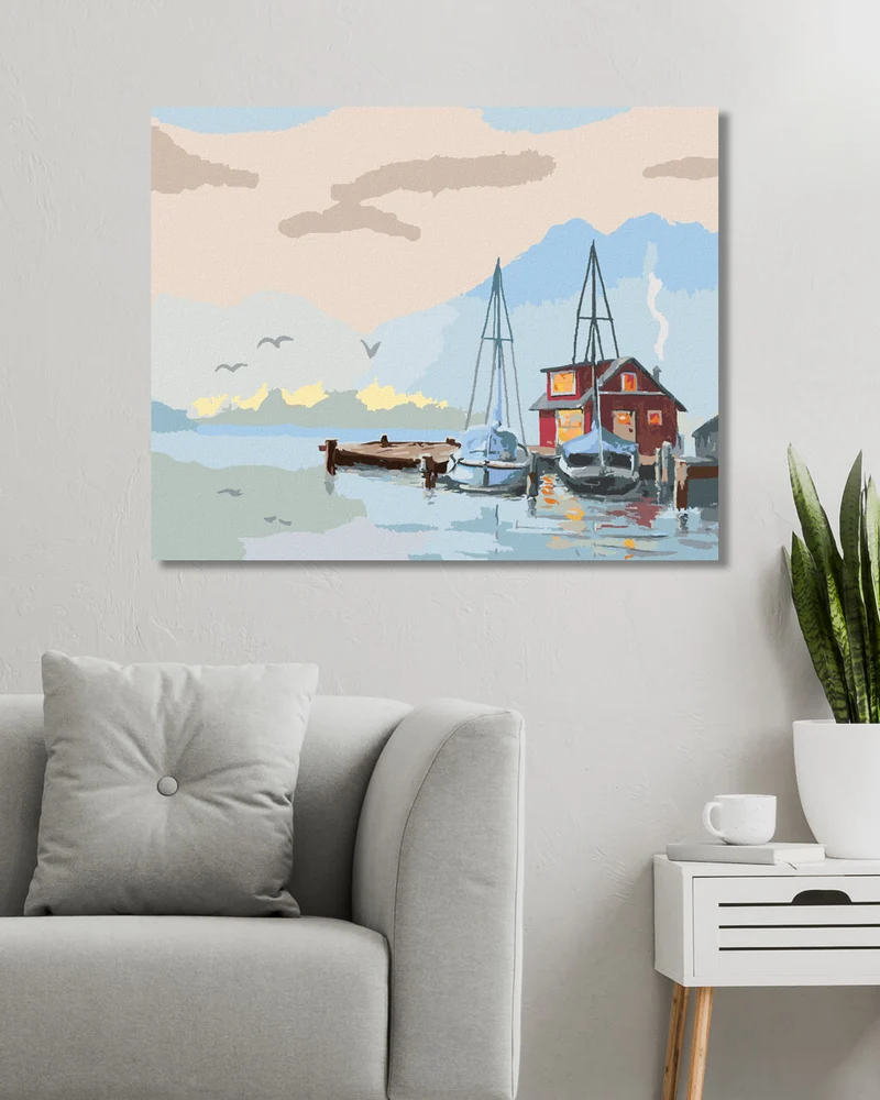Diamond painting - STEG UND SEGELBOOTE (D. RUSTY RUST)