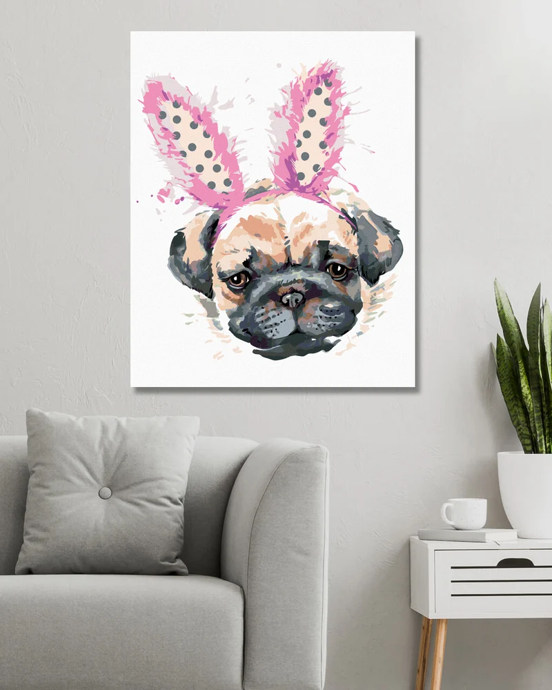 Diamond painting - MOPS MIT STIRNBAND