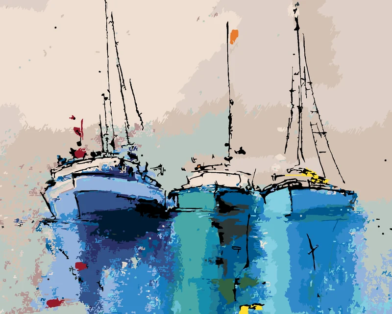 Diamond painting - BLAUE YACHTEN