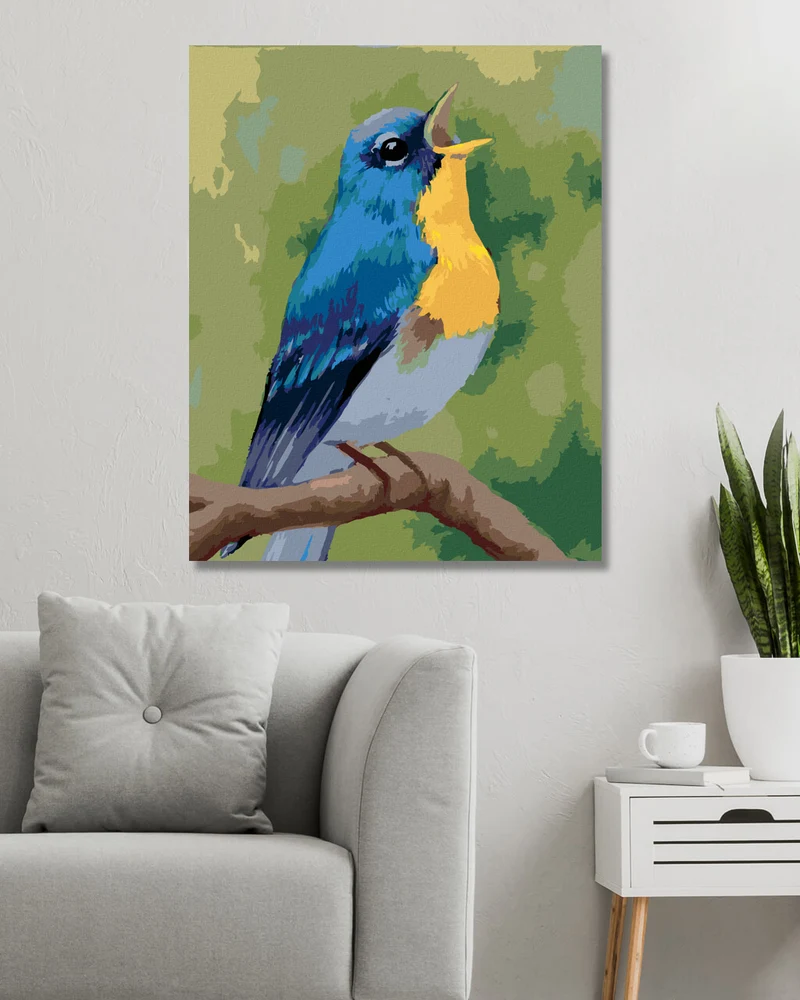 Diamond painting - BLAUER VÖGELCHEN (MYROSLAVA VOLOSCHUK)