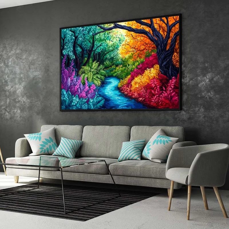 5D Diamond Painting – Fantastischer Wald der vier Jahreszeiten
