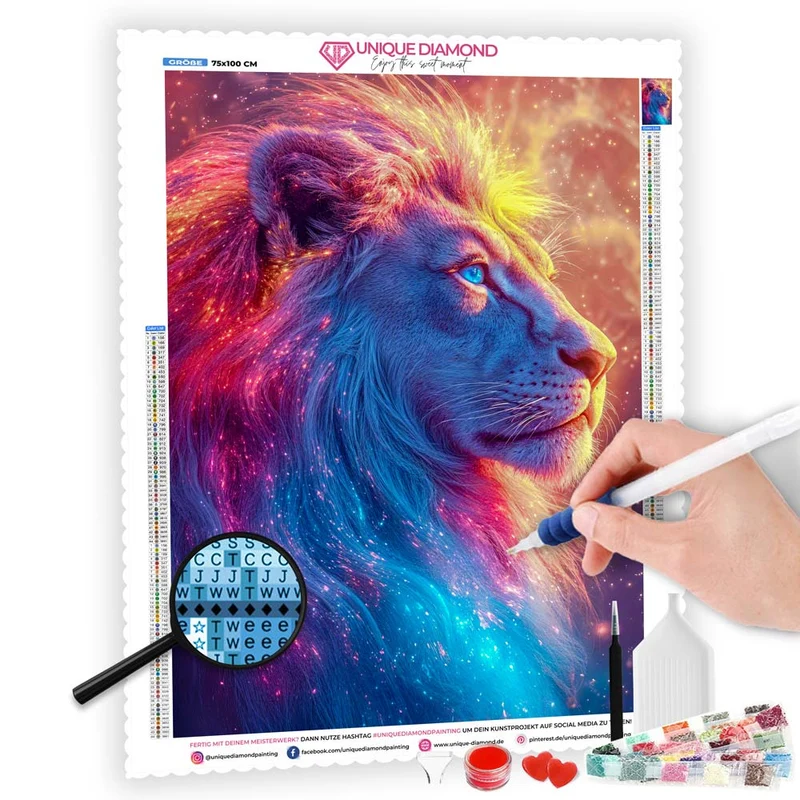5D Diamond Painting – Königlicher Sternenlöwe