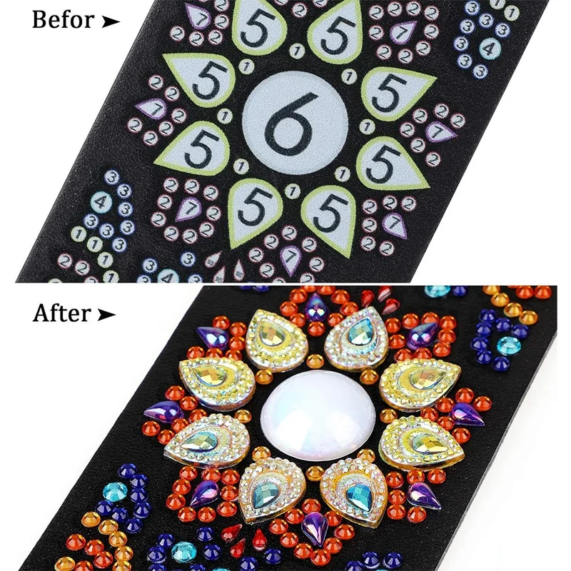 Diamond Painting Lesezeichen Mandala Blumen