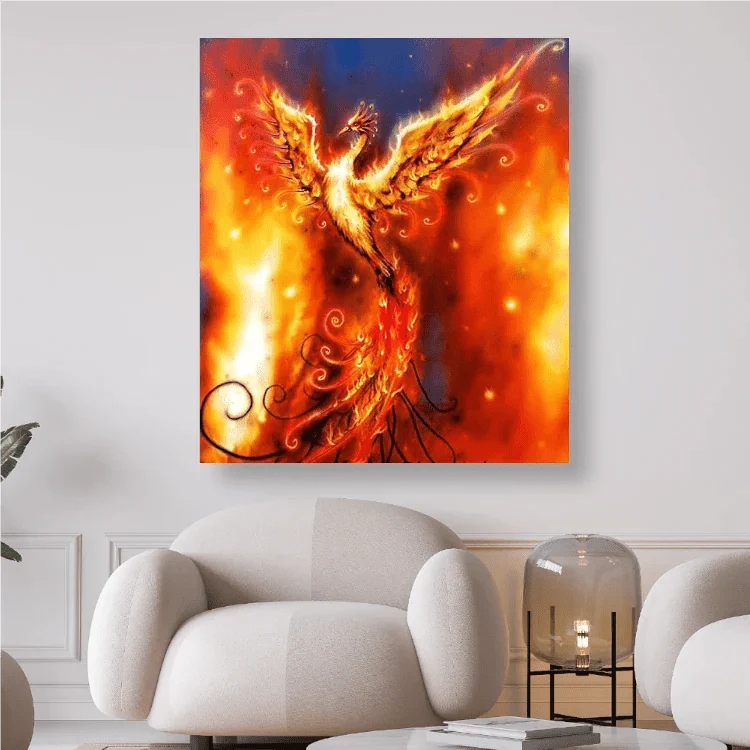 Phoenix in Feuer und Flammen - 5D DIY Diamond Painting