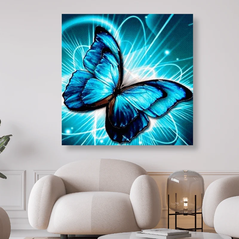 Blauer Schmetterling - 5D DIY Diamond Painting