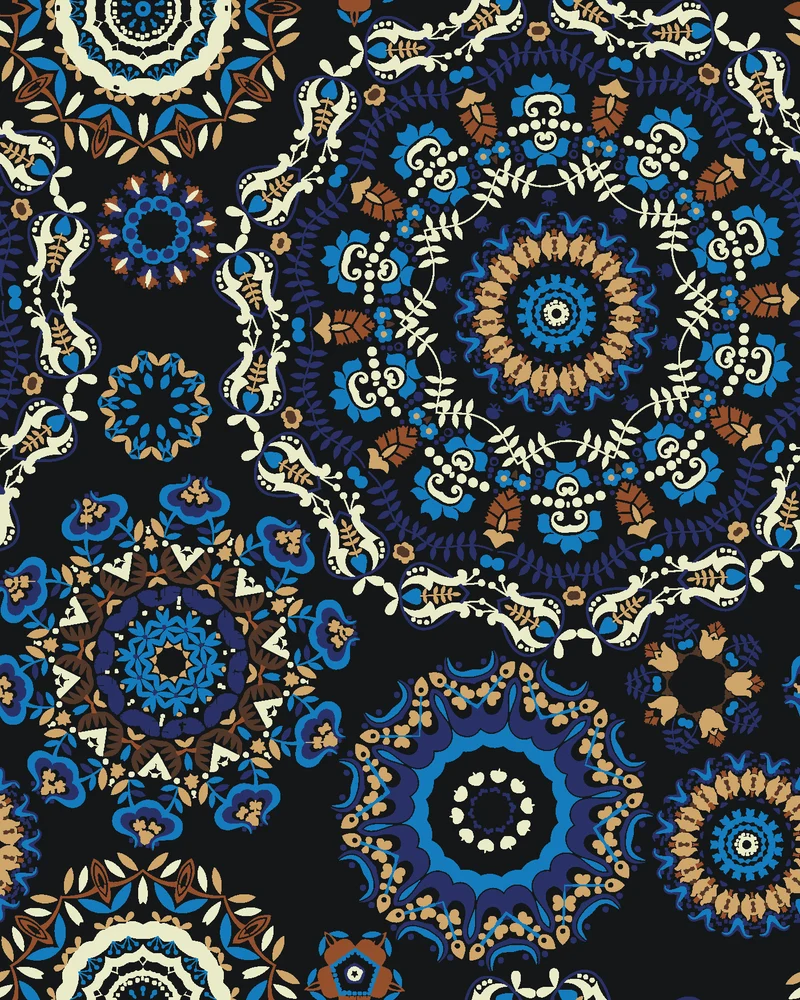 Diamond painting - BLAUE MANDALAS