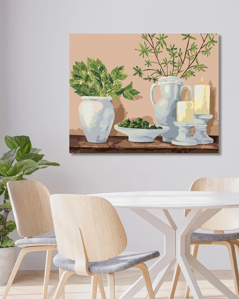 Diamond painting - MODERNE KERAMIK IN SANFTEN FARBTÖNEN