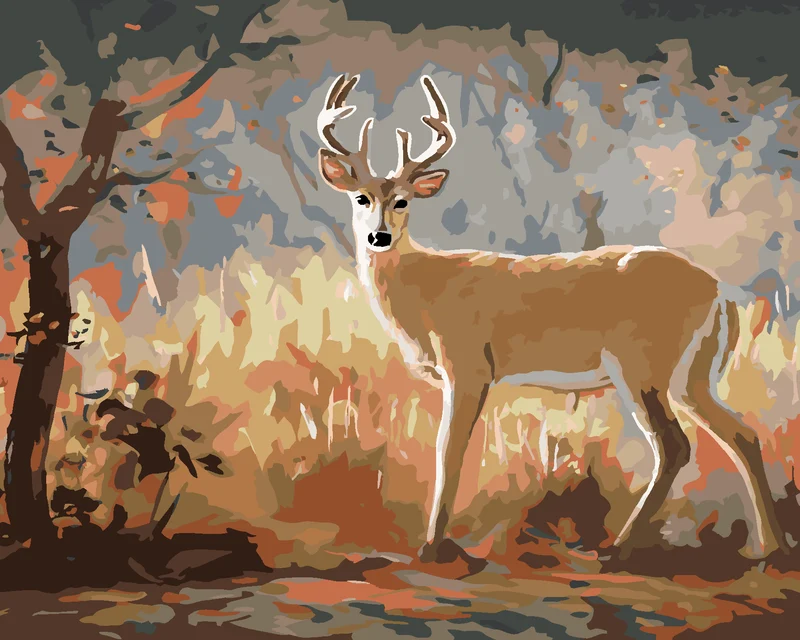 Diamond painting - JUNGER HIRSCH UND HERBSTWALD (D. RUSTY RUST)
