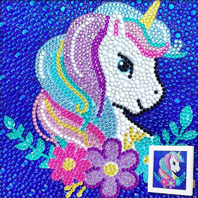 5D Diamond Painting Einhorn Magie mit Strasssteinchen