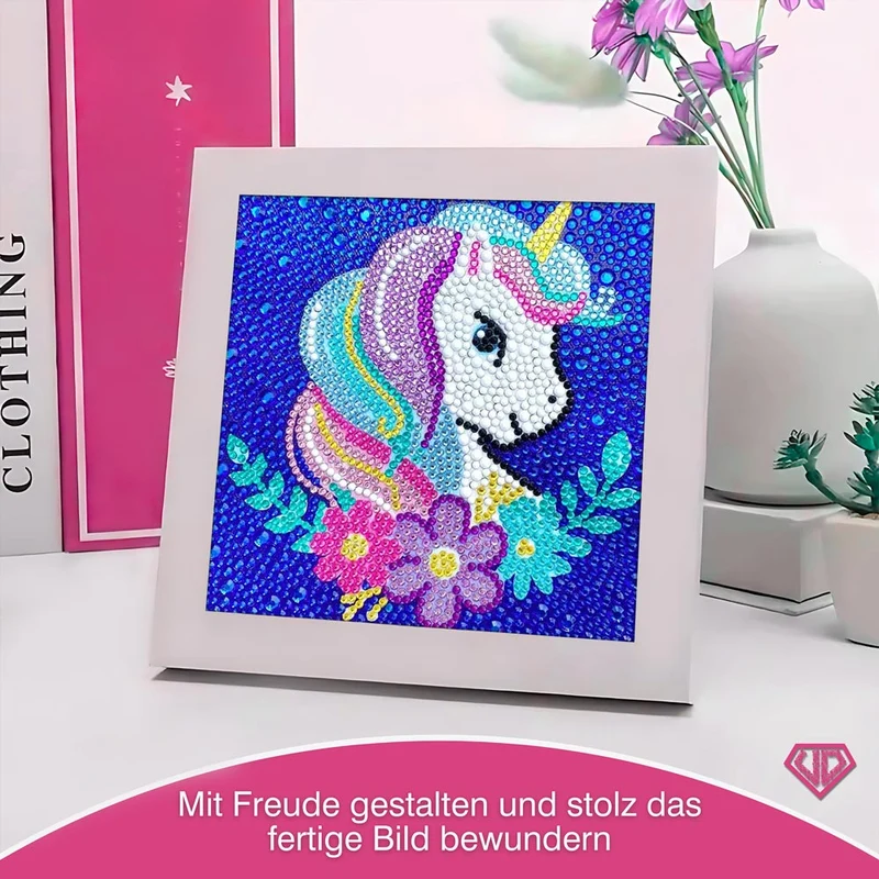 5D Diamond Painting Einhorn Magie mit Strasssteinchen
