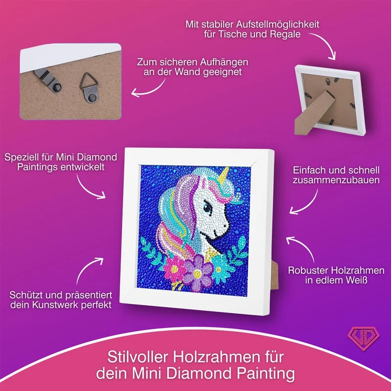 5D Diamond Painting Einhorn Magie mit Strasssteinchen
