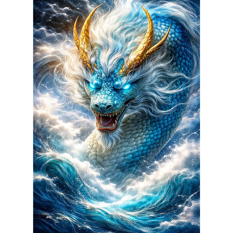 5D Diamond Painting – Sturmdrache