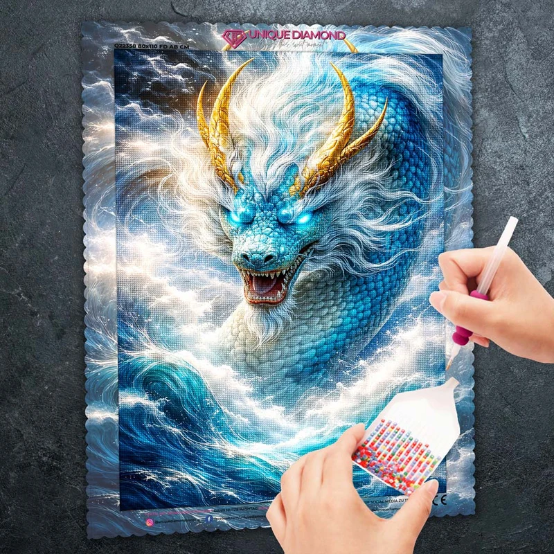 5D Diamond Painting – Sturmdrache