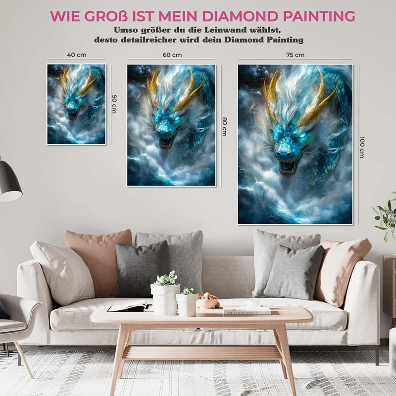 5D Diamond Painting – Sturmdrache