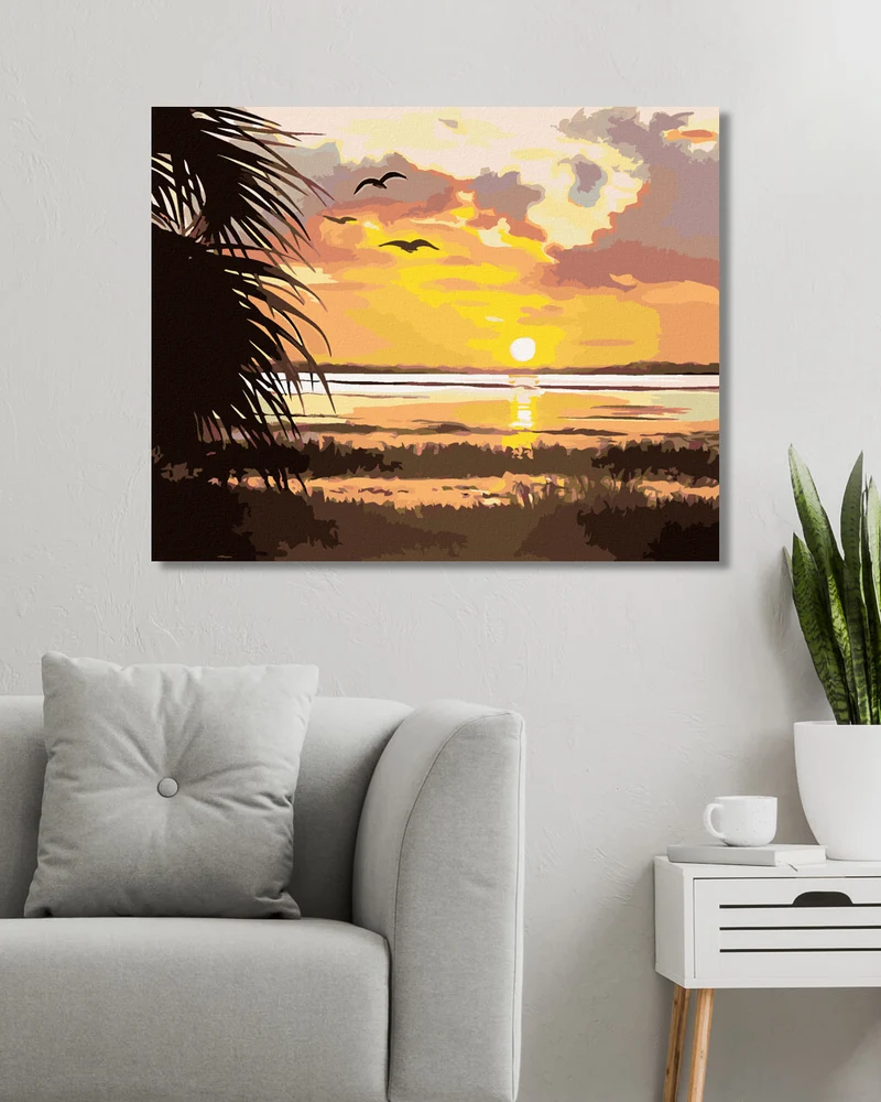 Diamond painting - SONNENUNTERGANG ÜBER WASSER 2 (D. RUSTY RUST)
