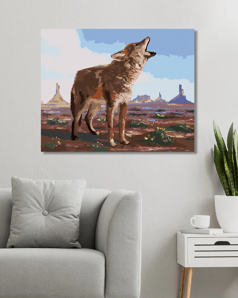Diamond painting - HEULENDER KOJOTE (D. RUSTY RUST)