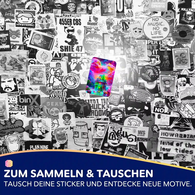 Aufkleber 5er-Set - Traumland in der Fantasie