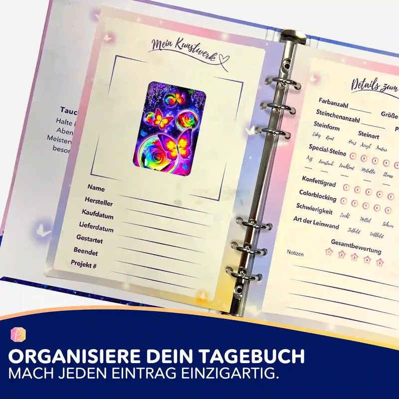 Aufkleber 5er-Set - Schmetterlingstanz im Mondschein