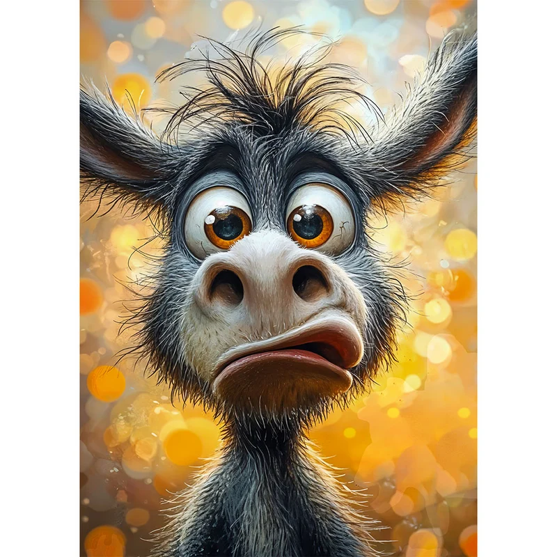 5D Diamond Painting – Verblüffter Freund