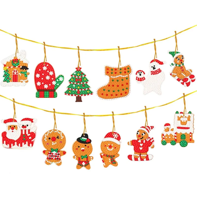 Diamond Painting Weihnachtsbaum Anhänger Festliche Weihnachten