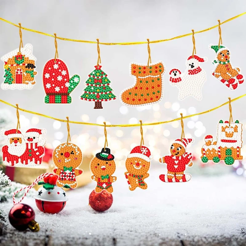 Diamond Painting Weihnachtsbaum Anhänger Festliche Weihnachten