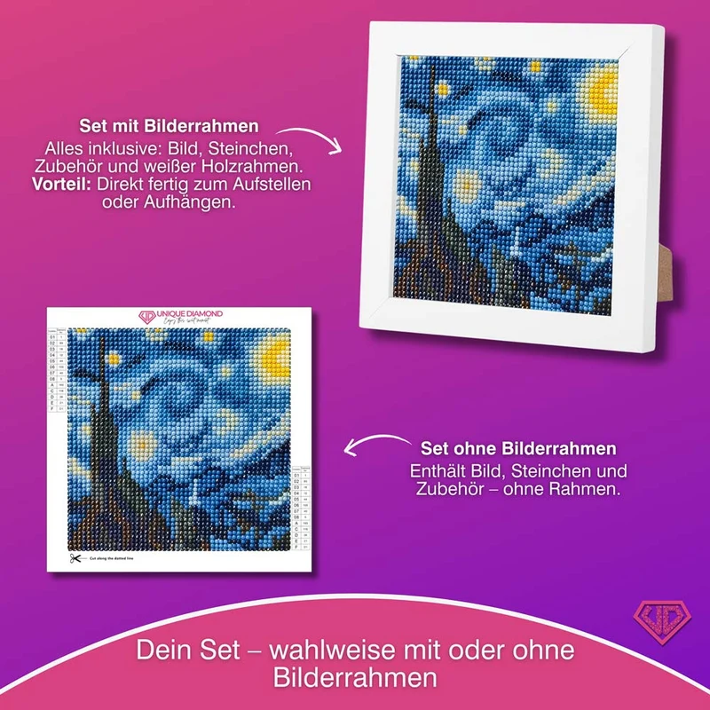 5D Diamond Painting Sternennacht von Vincent van Gogh