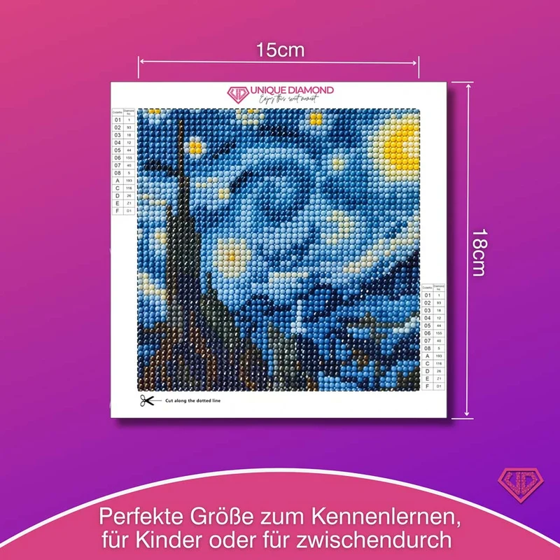 5D Diamond Painting Sternennacht von Vincent van Gogh
