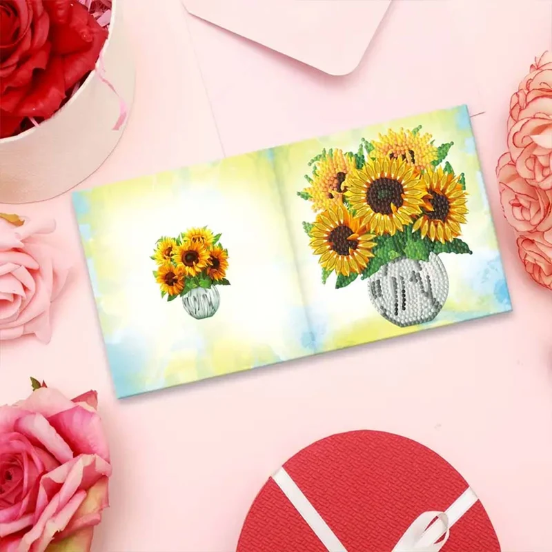 5D Diamond Painting Grußkarten – Zeitlose Blumengrüße