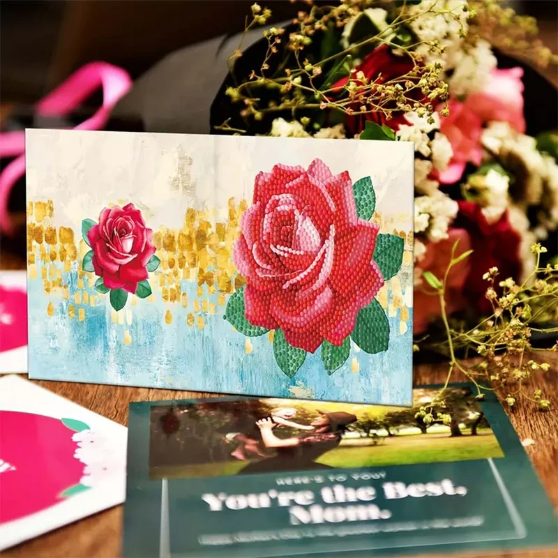 5D Diamond Painting Grußkarten – Zeitlose Blumengrüße
