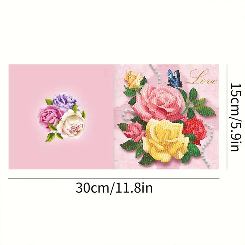 5D Diamond Painting Grußkarten – Zeitlose Blumengrüße
