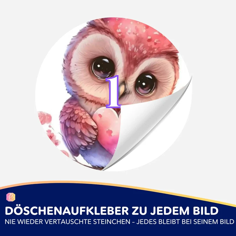 Döschenaufkleber - Loving Owl