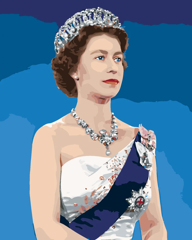Diamond painting - DIE JUNGE KÖNIGIN ELISABETH II.