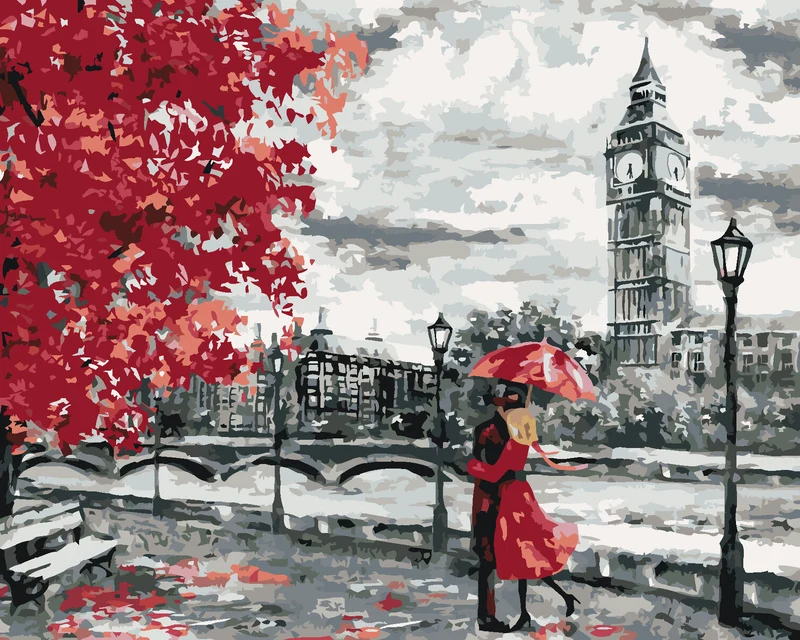 Diamond painting - LIEBESPAAR IN LONDON