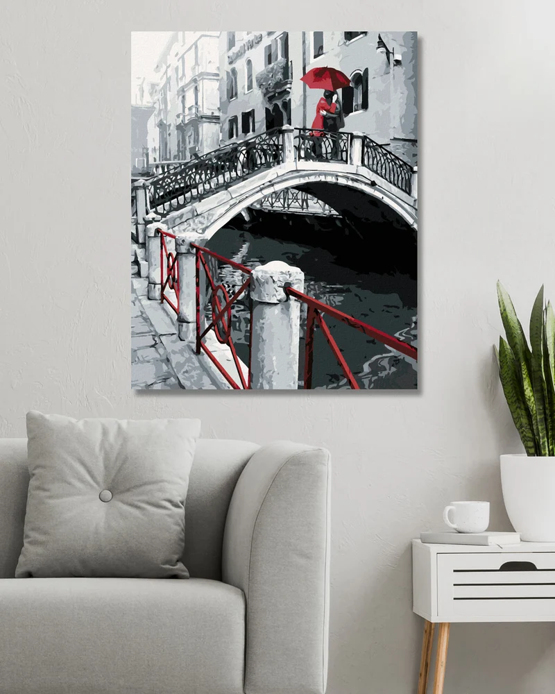 Diamond painting - LIEBENDES PAAR AUF EINER BRÜCKE