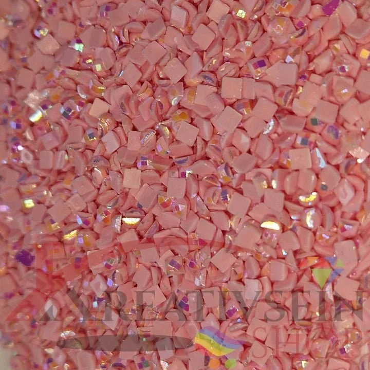 DMC 605 Cranberry VY LT- eckige Steine - Aurora Borealis (AB) - Diamond Painting