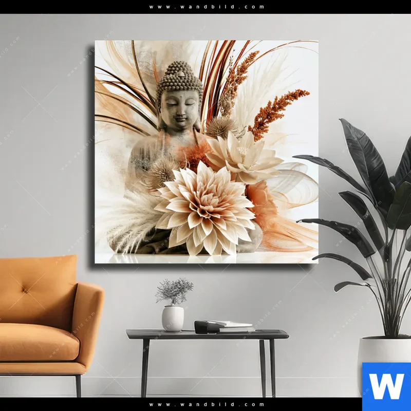 Leinwandbild | Buddha – Harmonie der Natur | Quadrat