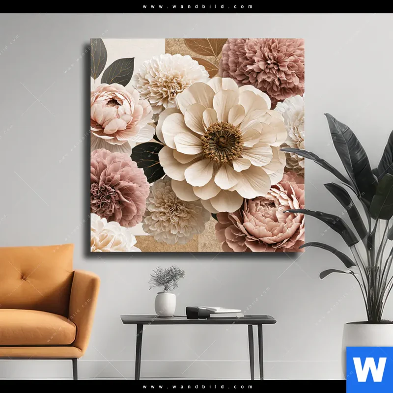 Leinwandbild | Rosé Garden | Quadrat