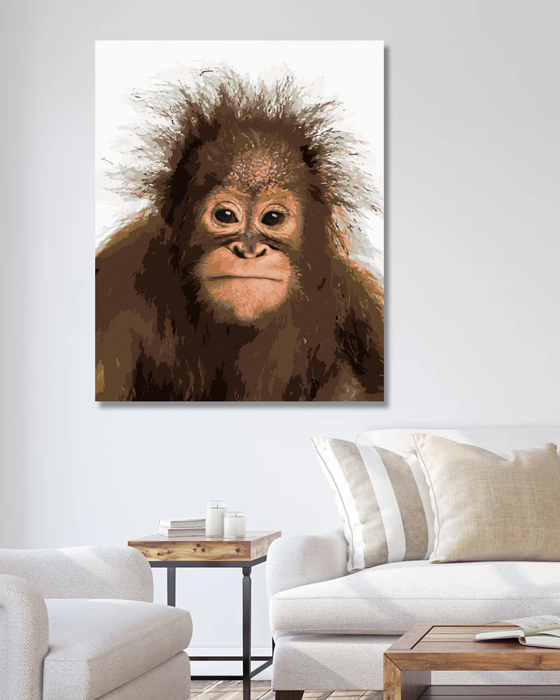 Diamond painting - JUNGER ORANGUTAN