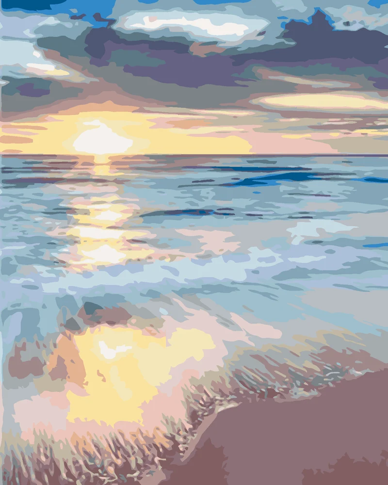 Diamond painting - SONNENUNTERGANG AM STRAND