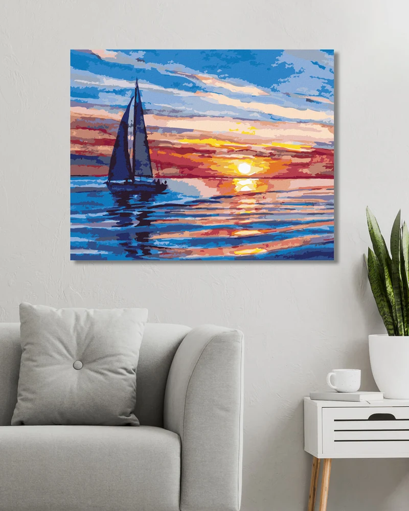 Diamond painting - SONNENUNTERGANG AUF DEM MEER