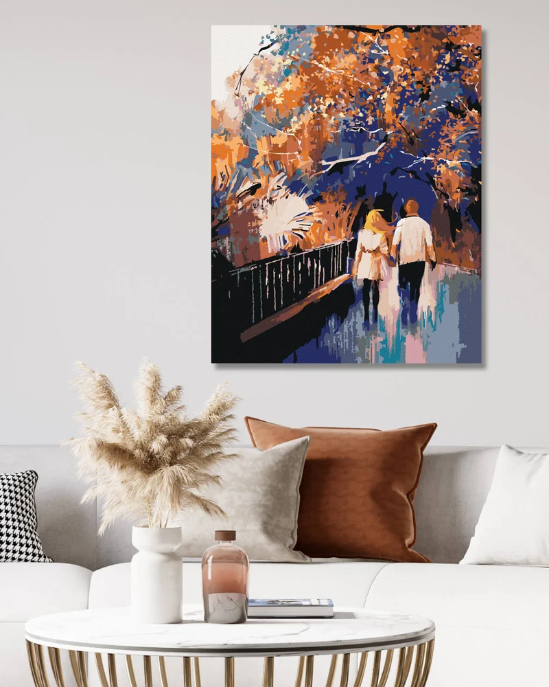Diamond painting - VERLIEBTES PAAR IM PARK