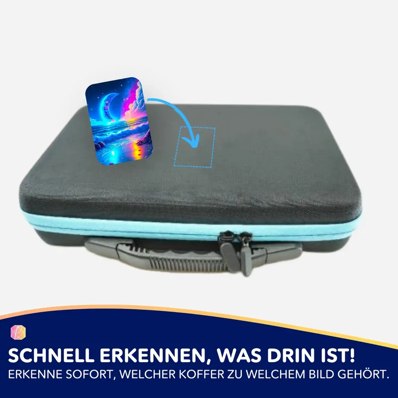 Aufkleber 5er-Set - Strand im Mondschein