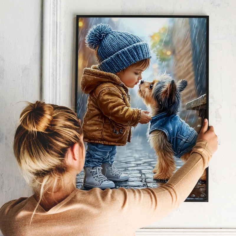 5D Diamond Painting – Freundschaft im Regen
