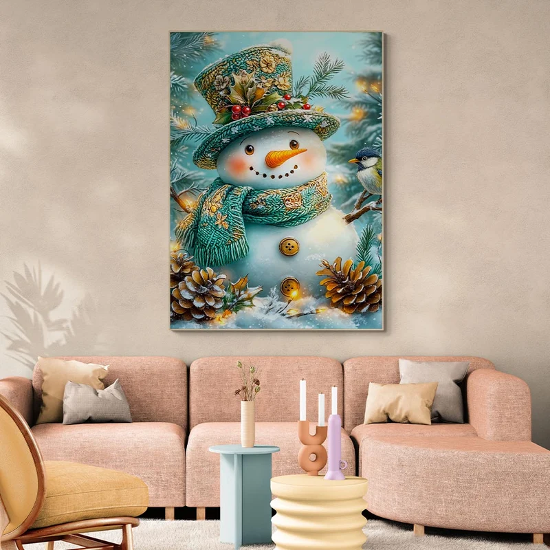5D Diamond Painting – Winterzauber-Schneemann