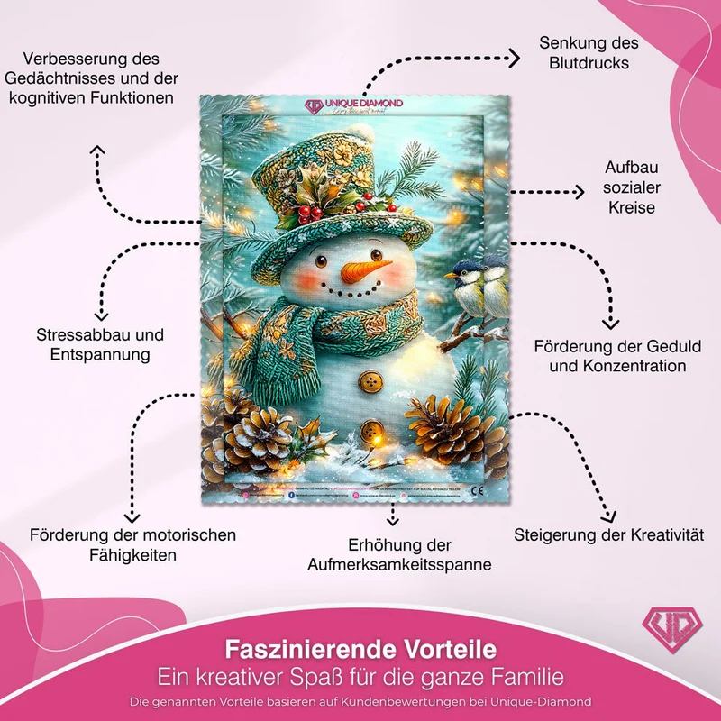 5D Diamond Painting – Winterzauber-Schneemann