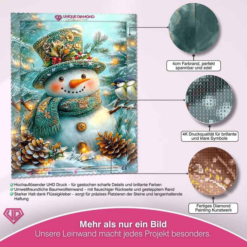 5D Diamond Painting – Winterzauber-Schneemann