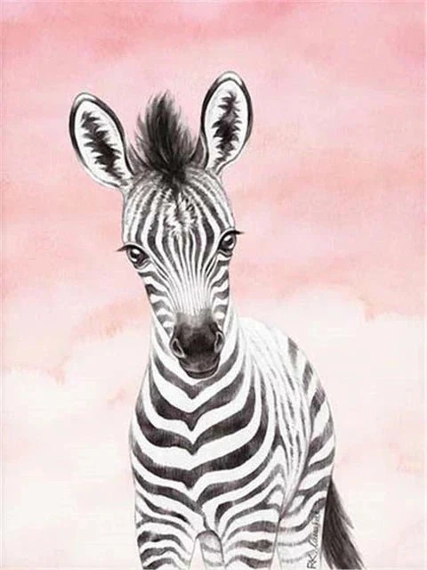 Zebra Motiv Kinderzimmer - Malen nach Zahlen